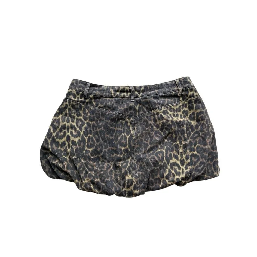 Steve Madden Simona Leopard Print Mini Skirt
